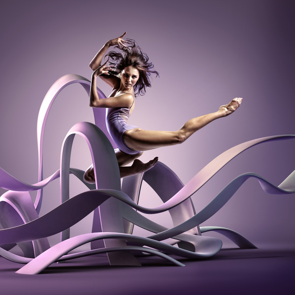 3D Motion lines sculptures